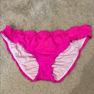 Victoria's Secret Pink Ruffled Bikini Bottoms